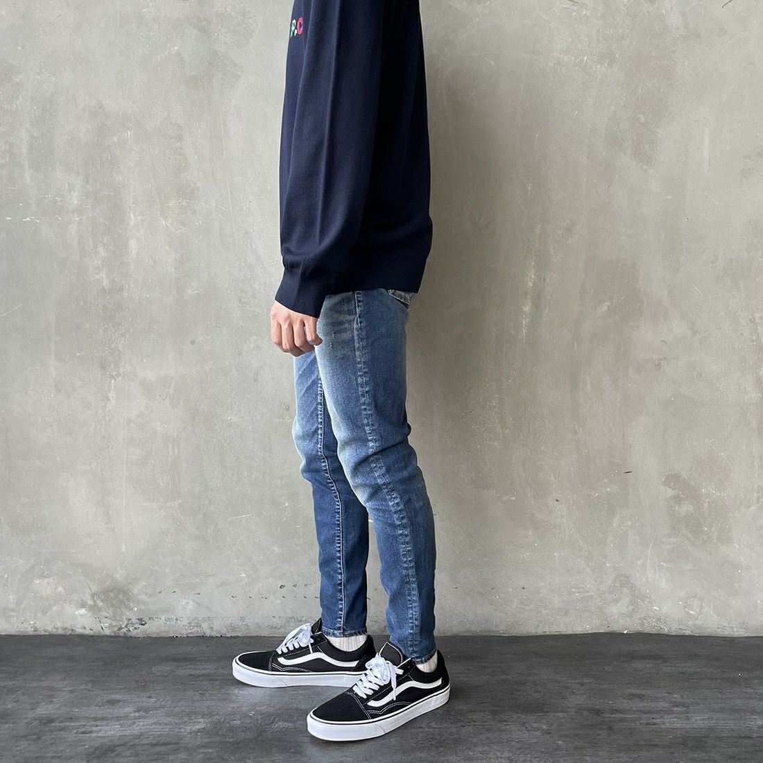 BIG JOHN [ビッグジョン] キャロットレッグ [MMM134J] 414C&&モデル身長：168cm 着用サイズ：26&&