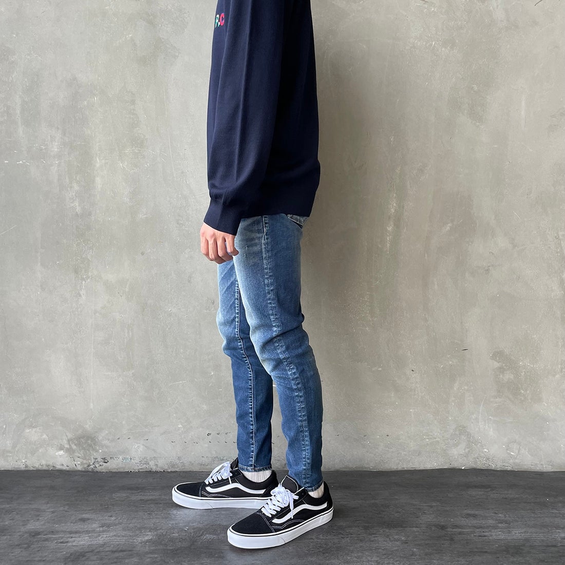 BIG JOHN [ビッグジョン] キャロットレッグ [MMM134J] 414C&&モデル身長：168cm 着用サイズ：26&&