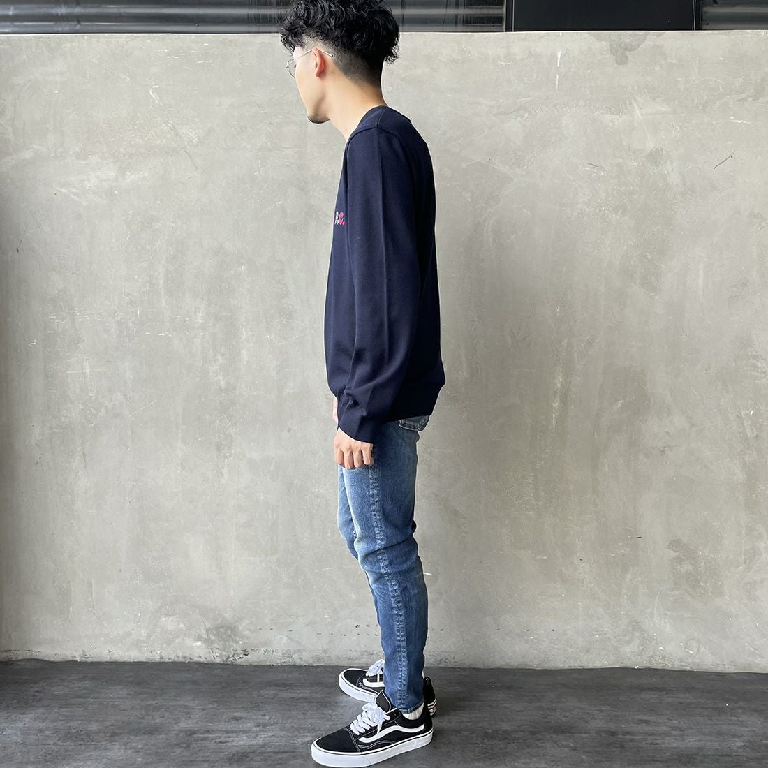 BIG JOHN [ビッグジョン] キャロットレッグ [MMM134J] 414C&&モデル身長：168cm 着用サイズ：26&&