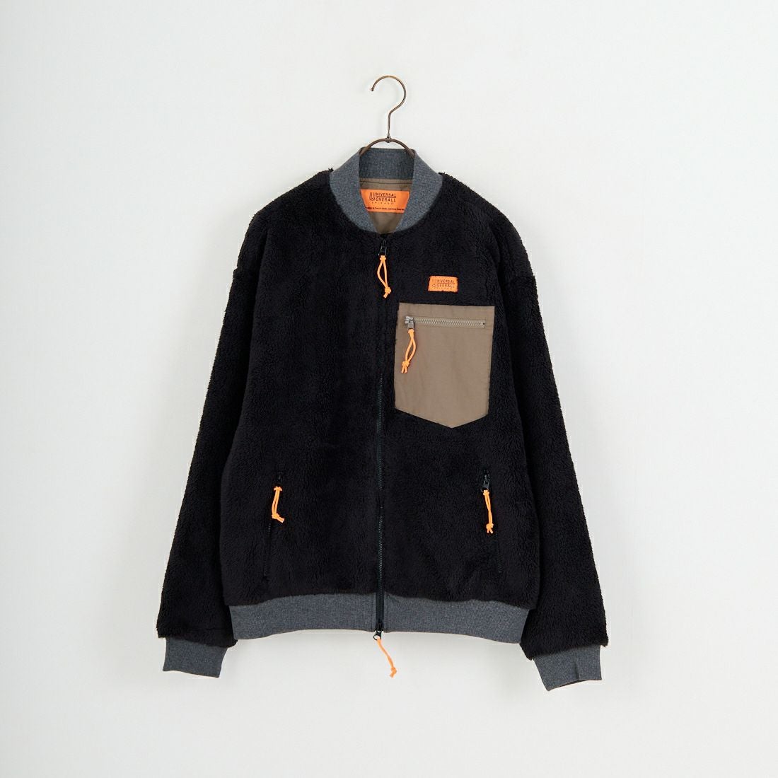 UNIVERSAL OVERALL [ユニバーサルオーバーオール] 別注 ボアフリース ボンバージャケット [U2531400IN-JF] BLACK
