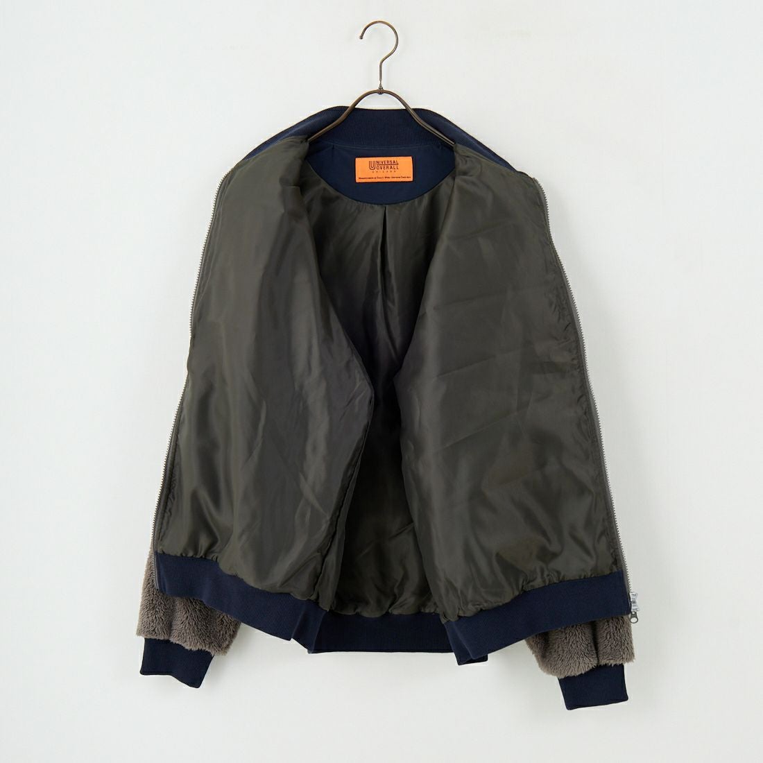 UNIVERSAL OVERALL [ユニバーサルオーバーオール] 別注 ボアフリース ボンバージャケット [U2531400IN-JF] CHARCOAL