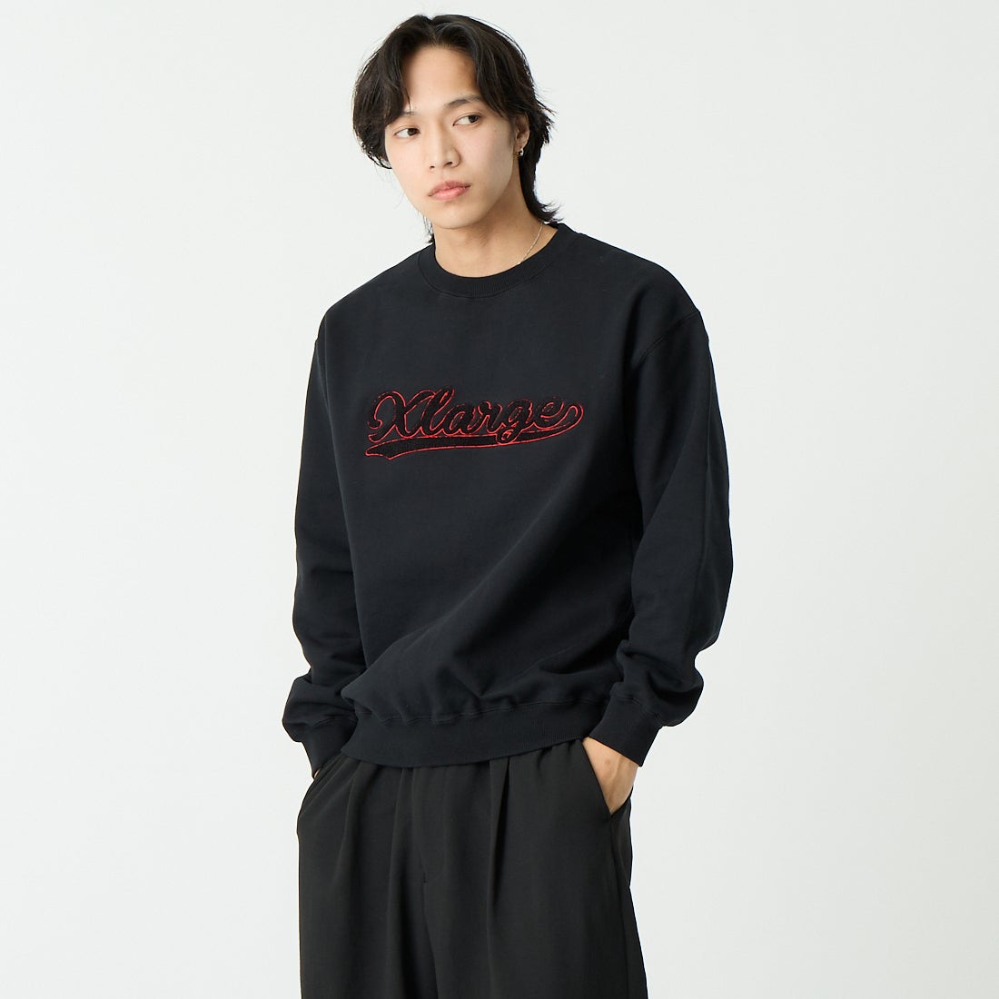 XLARGE [エクストララージ] シェニールロゴ クルーネックスウェット [101254012018]