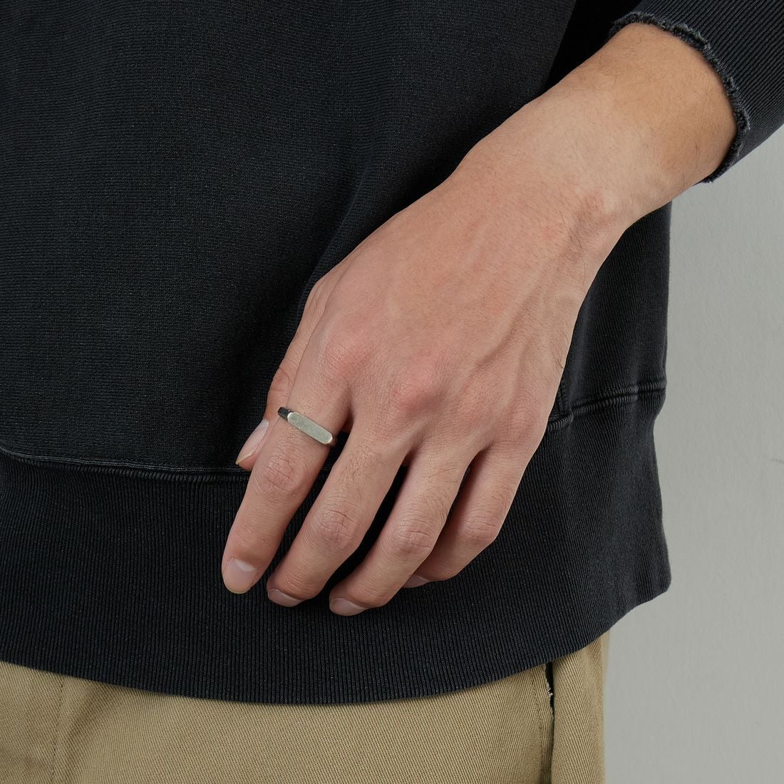 XOLO JEWELRY [ショロジュエリー] シグネットリング ウィズヘアライン [XOR120] SILVER