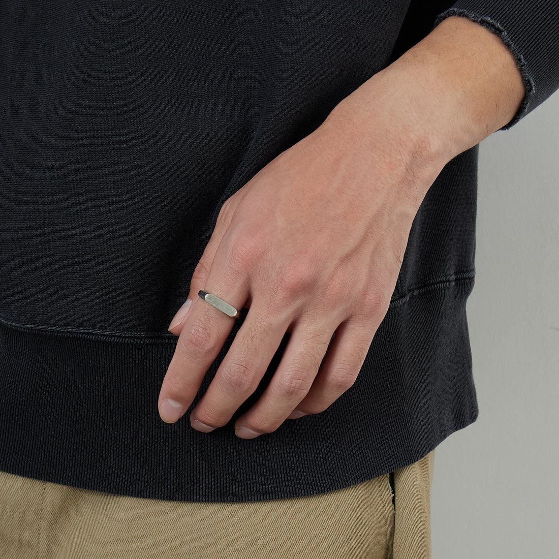 XOLO JEWELRY [ショロジュエリー] シグネットリング ウィズヘアライン [XOR120] SILVER