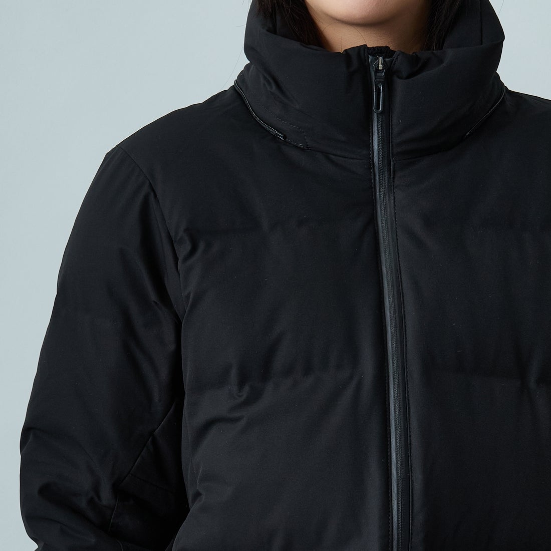 DESCENTE ALLTERRAIN [デサントオルテライン] 水沢ダウン アンカーハーフコート [DU5FDJM3L] BK00