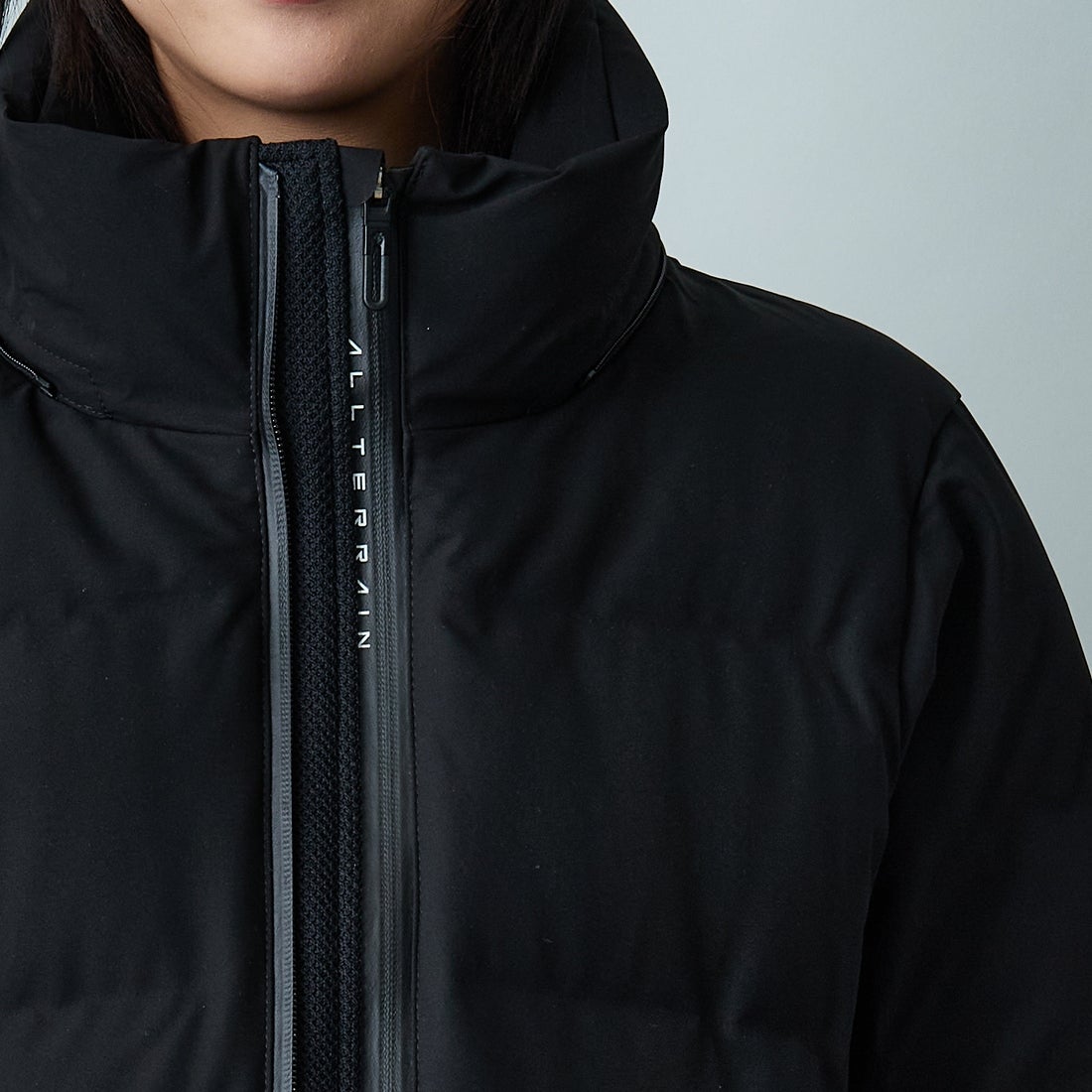 DESCENTE ALLTERRAIN [デサントオルテライン] 水沢ダウン アンカーハーフコート [DU5FDJM3L] BK00