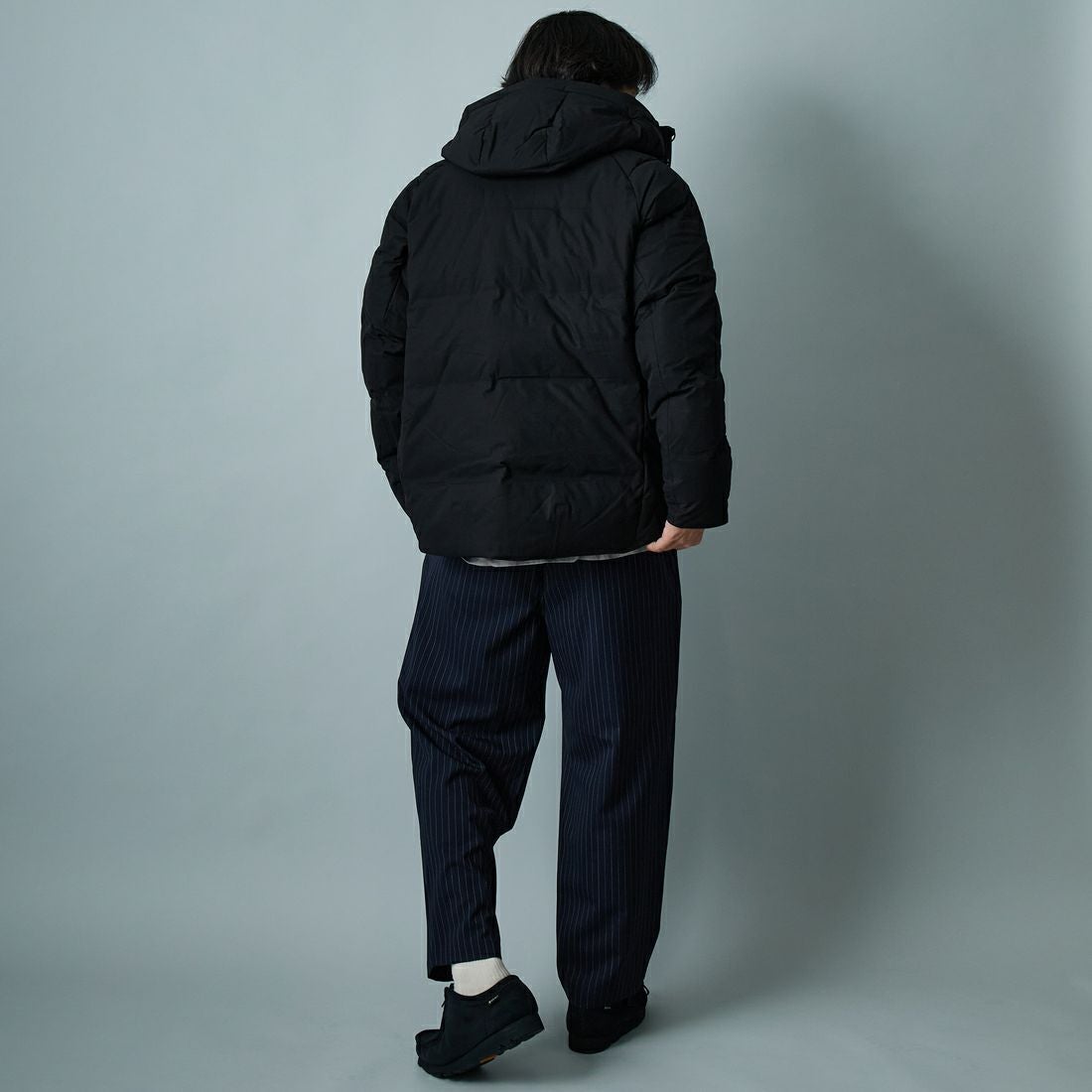 DESCENTE ALLTERRAIN [デサントオルテライン] 水沢ダウン マウンテニア [DU5FDJM1M] BK00 &&モデル身長：179cm 着用サイズ：L&&