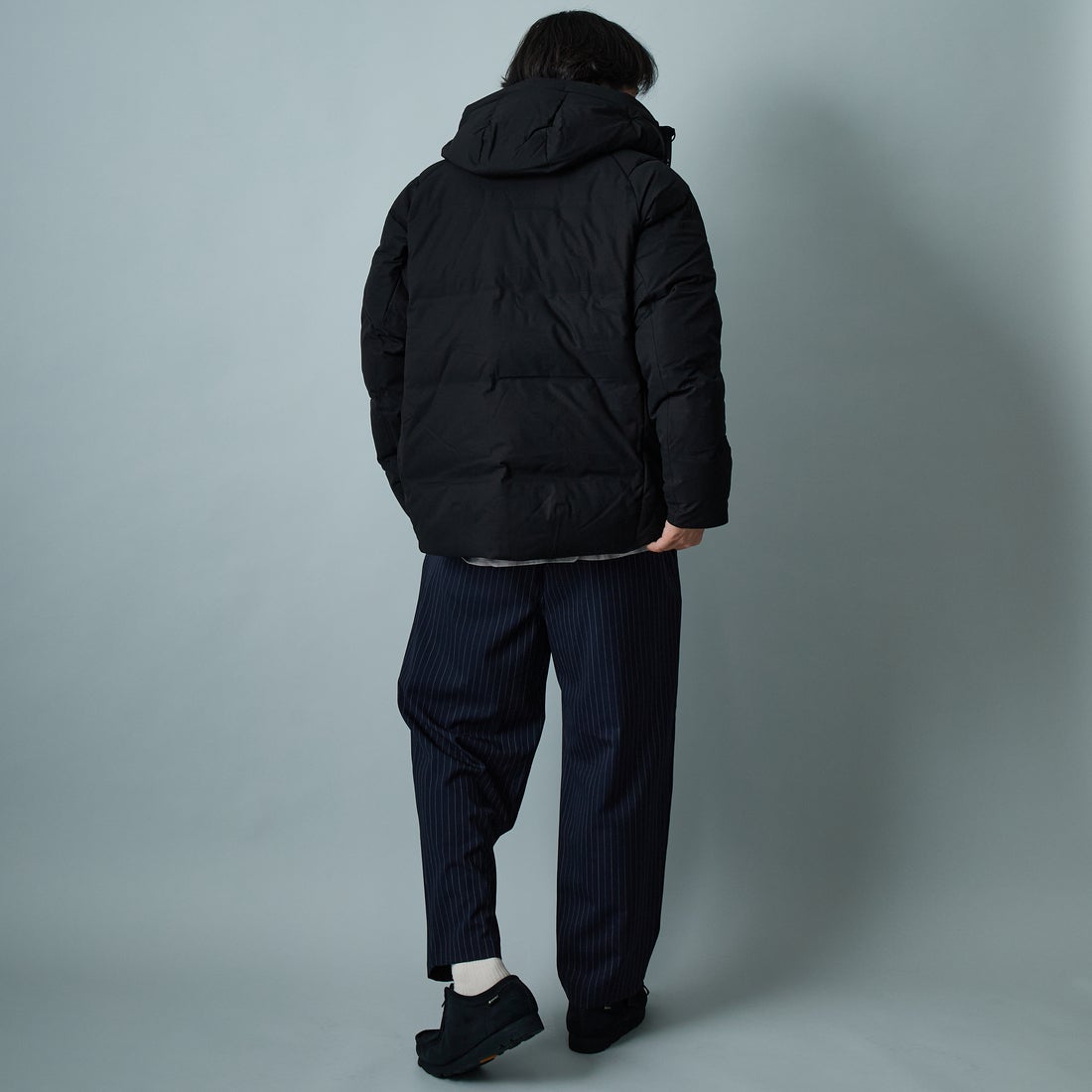 DESCENTE ALLTERRAIN [デサントオルテライン] 水沢ダウン マウンテニア [DU5FDJM1M] BK00 &&モデル身長：179cm 着用サイズ：L&&