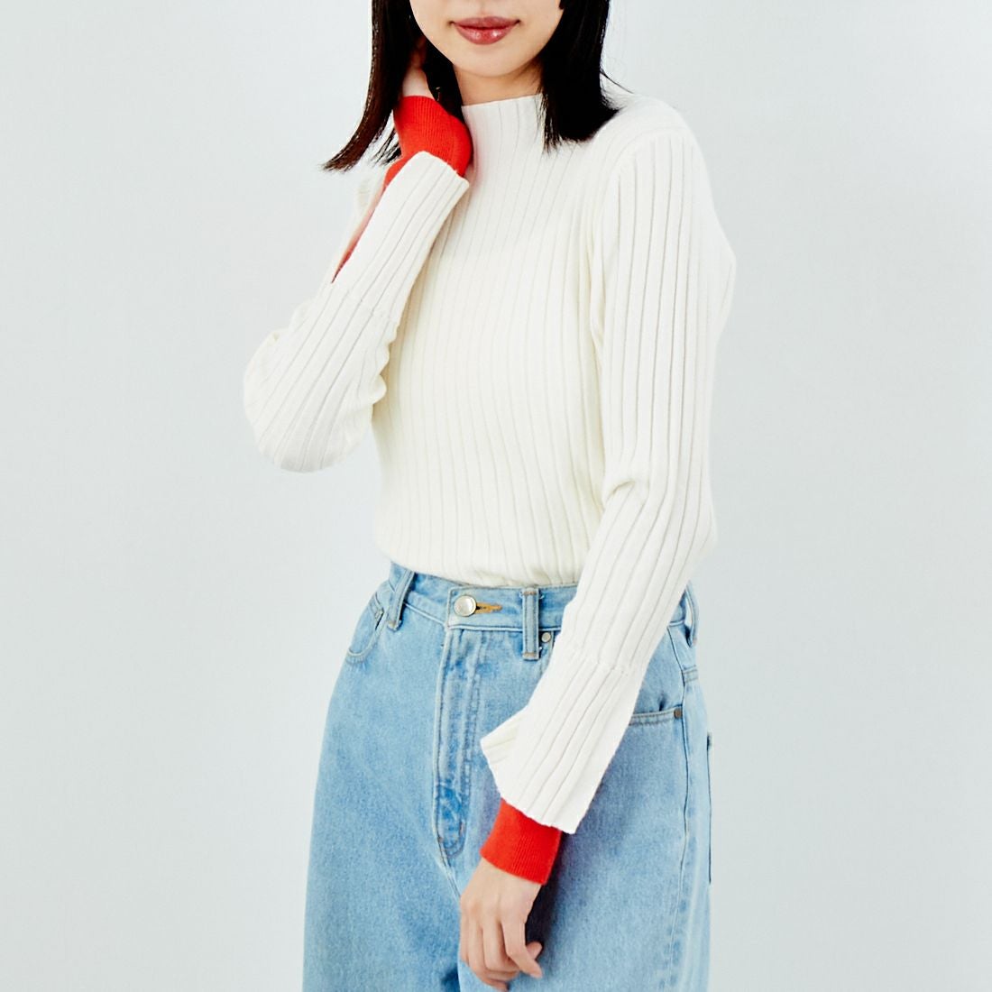 02A ｱｲﾎﾞﾘｰ&&モデル身長：162cm 着用サイズ：F&&