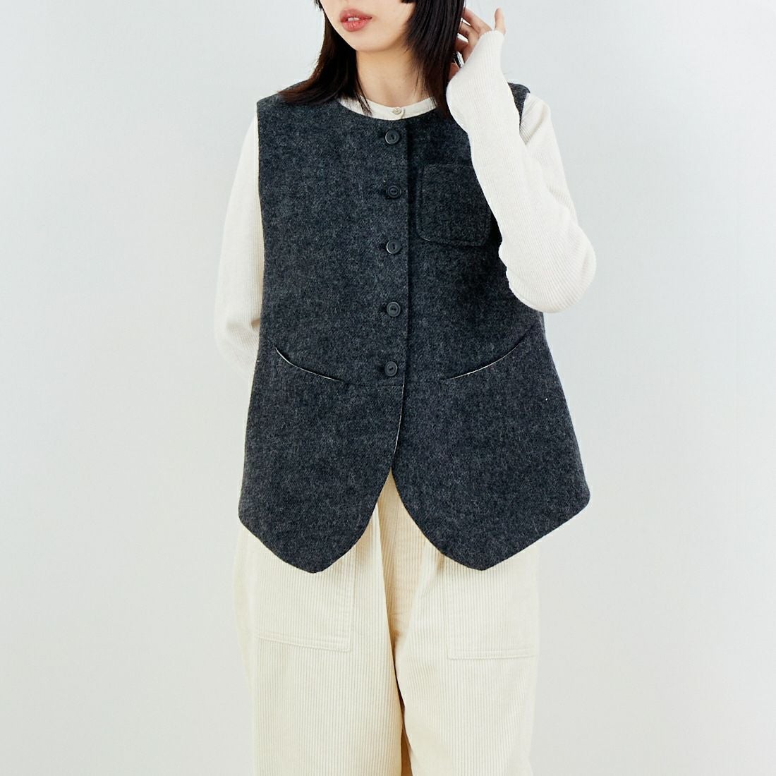 88 CHARCOA&&モデル身長：162cm 着用サイズ：F&&