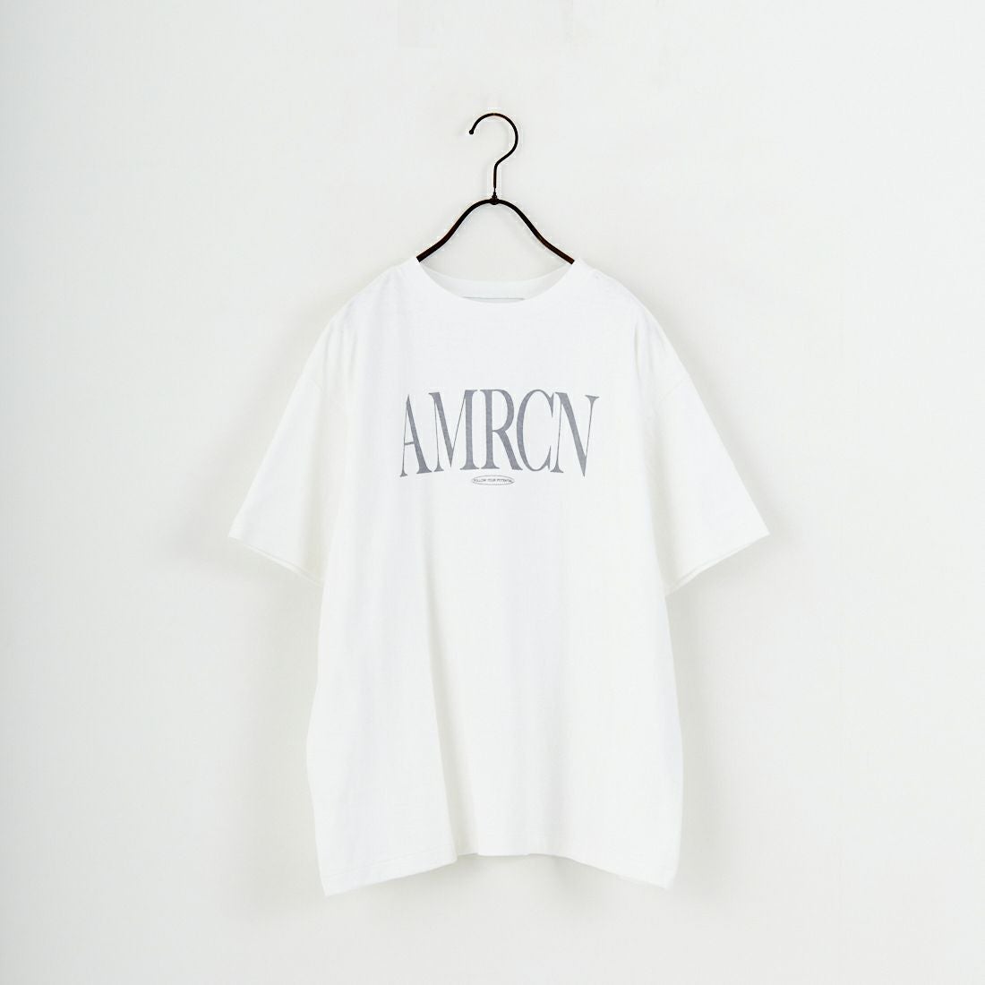 Americana × JEANS FACTORY [アメリカーナ × ジーンズファクトリー] 別注 AMRCN ロゴプリントTシャツ [BRF-808A-1-JF] ﾎﾜｲﾄ