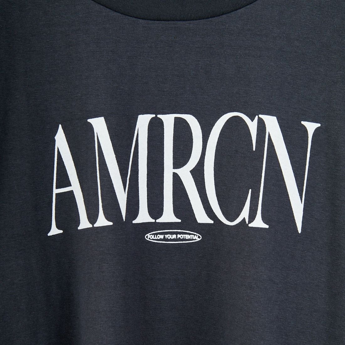 Americana × JEANS FACTORY [アメリカーナ × ジーンズファクトリー] 別注 AMRCN ロゴプリントTシャツ [BRF-808A-1-JF] ｽﾐｸﾛ