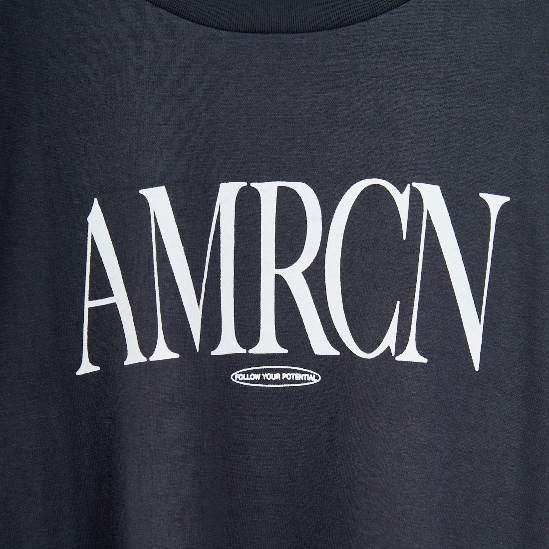 Americana × JEANS FACTORY [アメリカーナ × ジーンズファクトリー] 別注 AMRCN ロゴプリントTシャツ [BRF-808A-1-JF] ｽﾐｸﾛ