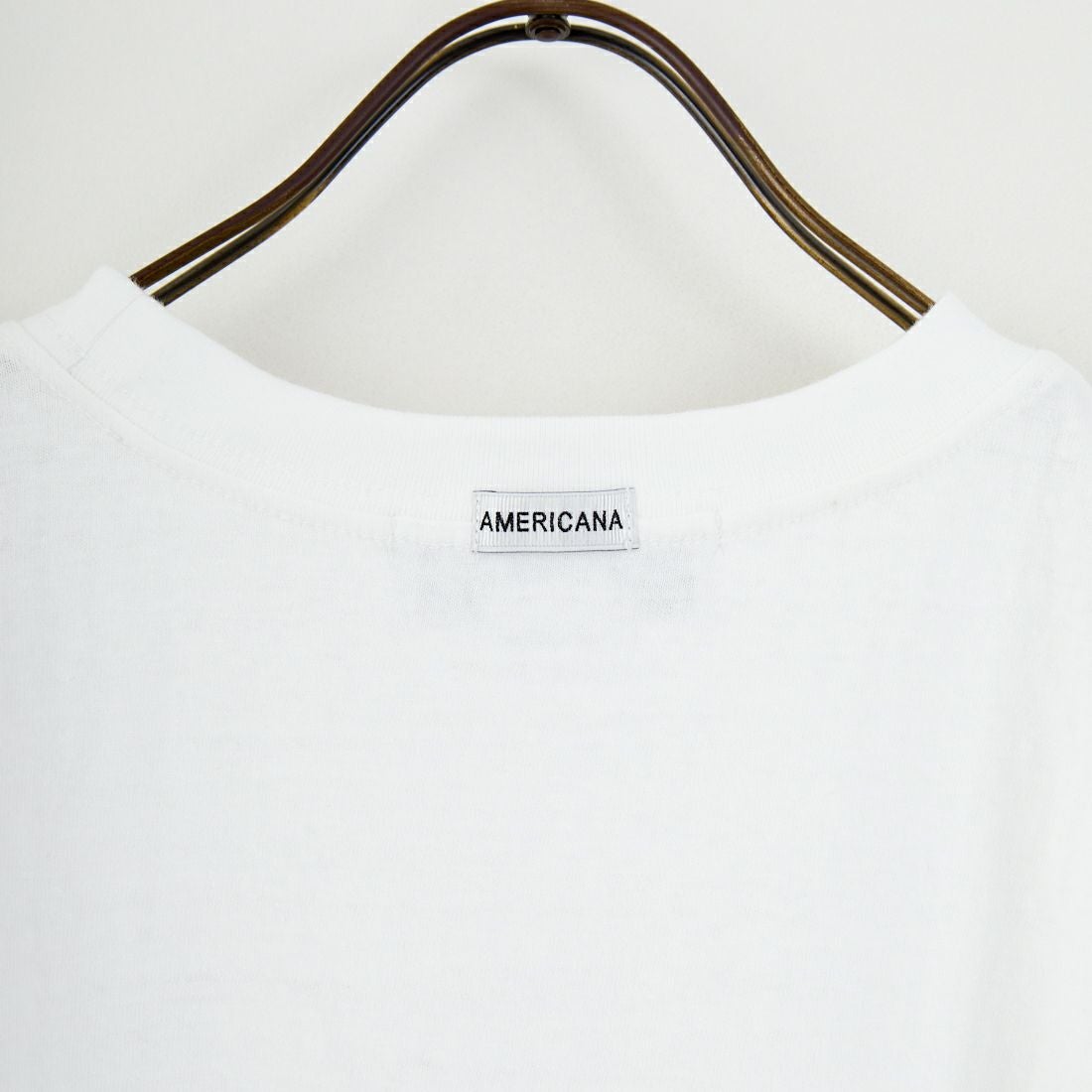 Americana × JEANS FACTORY [アメリカーナ × ジーンズファクトリー] 別注 AMRCN ロゴプリントTシャツ [BRF-808A-1-JF] ﾎﾜｲﾄ