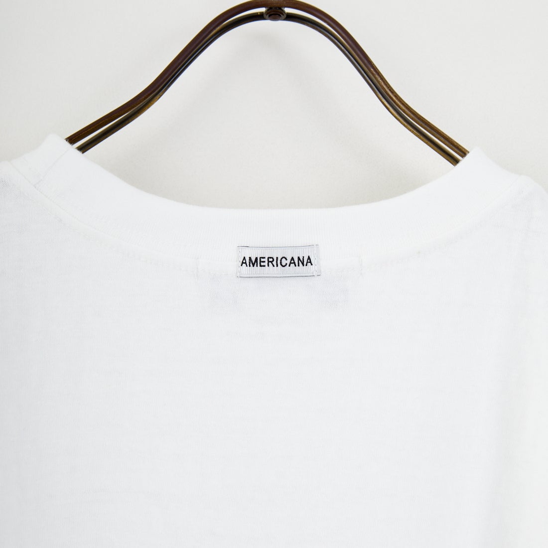 Americana × JEANS FACTORY [アメリカーナ × ジーンズファクトリー] 別注 AMRCN ロゴプリントTシャツ [BRF-808A-1-JF] ﾎﾜｲﾄ