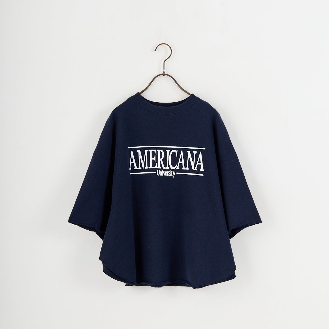 Americana × JEANS FACTORY [アメリカーナ × ジーンズファクトリー] 別注 ロゴプリント カットオフスウェット [ASO-850-2-JF] ﾈｲﾋﾞｰ