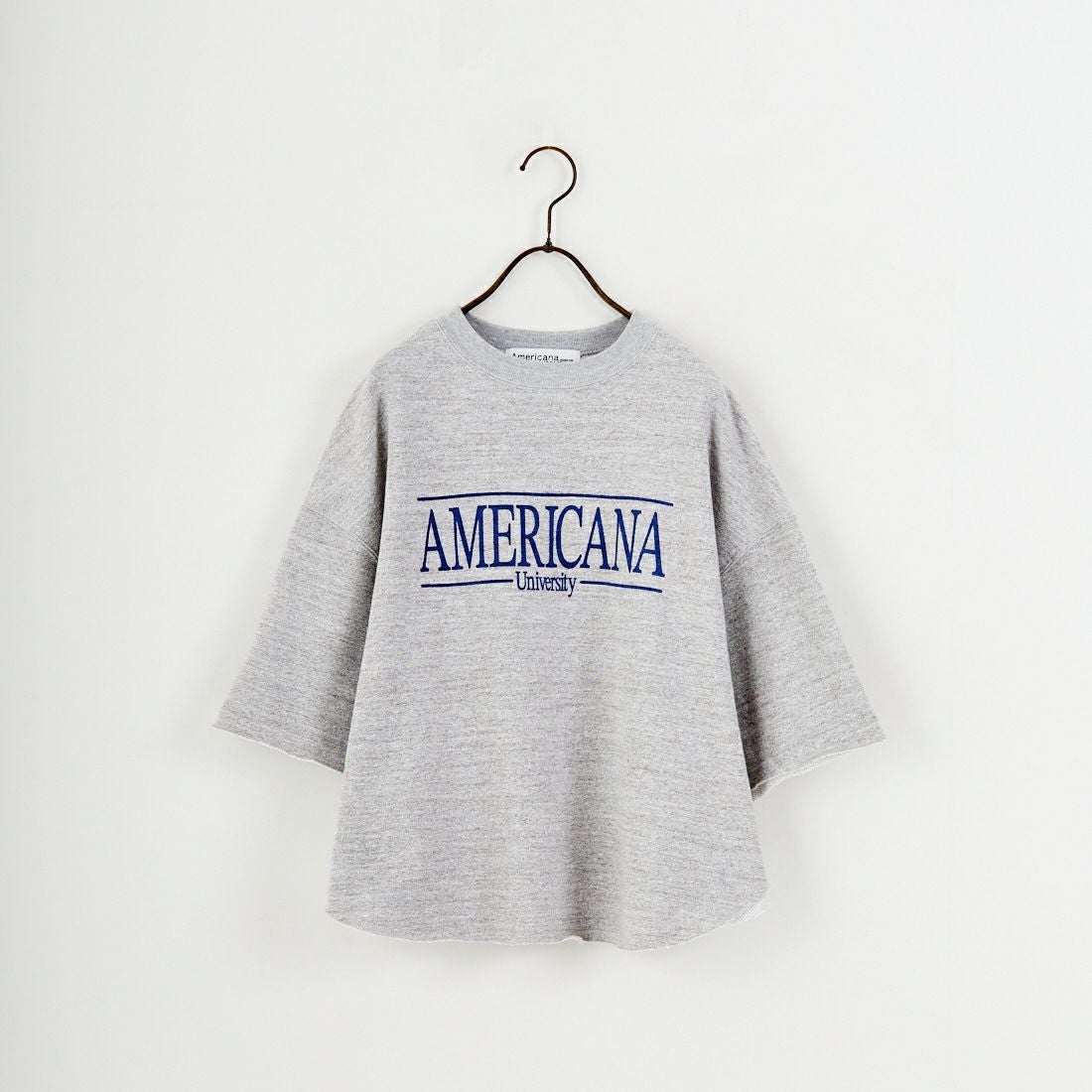 Americana × JEANS FACTORY [アメリカーナ × ジーンズファクトリー] 別注 ロゴプリント カットオフスウェット [ASO-850-2-JF] ﾓｸｸﾞﾚｰ