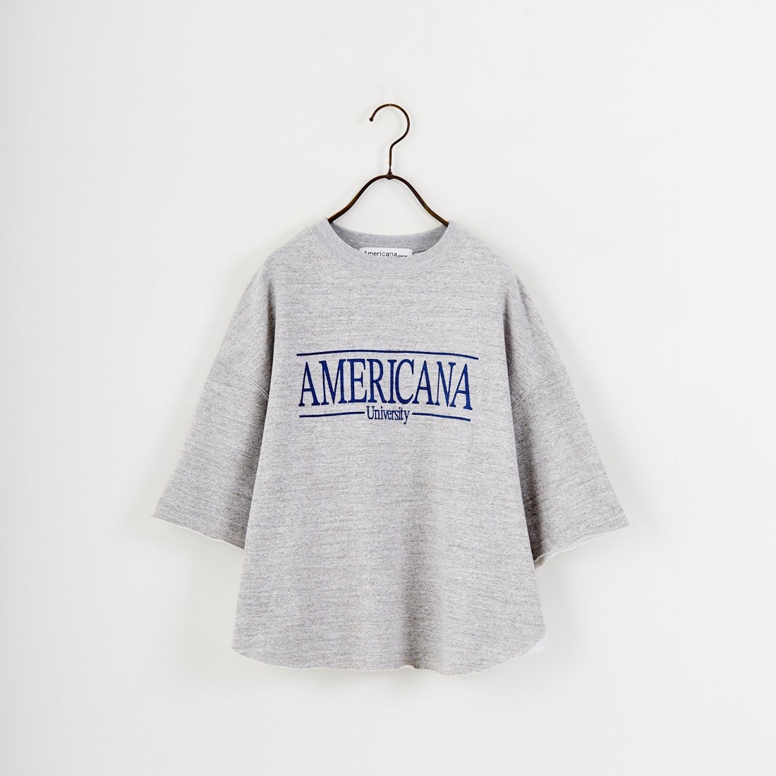 Americana × JEANS FACTORY [アメリカーナ × ジーンズファクトリー] 別注 ロゴプリント カットオフスウェット [ASO-850-2-JF] ﾓｸｸﾞﾚｰ