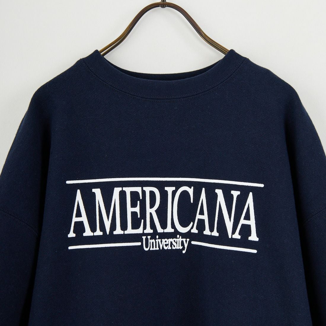 Americana × JEANS FACTORY [アメリカーナ × ジーンズファクトリー] 別注 ロゴプリント カットオフスウェット [ASO-850-2-JF] ﾈｲﾋﾞｰ