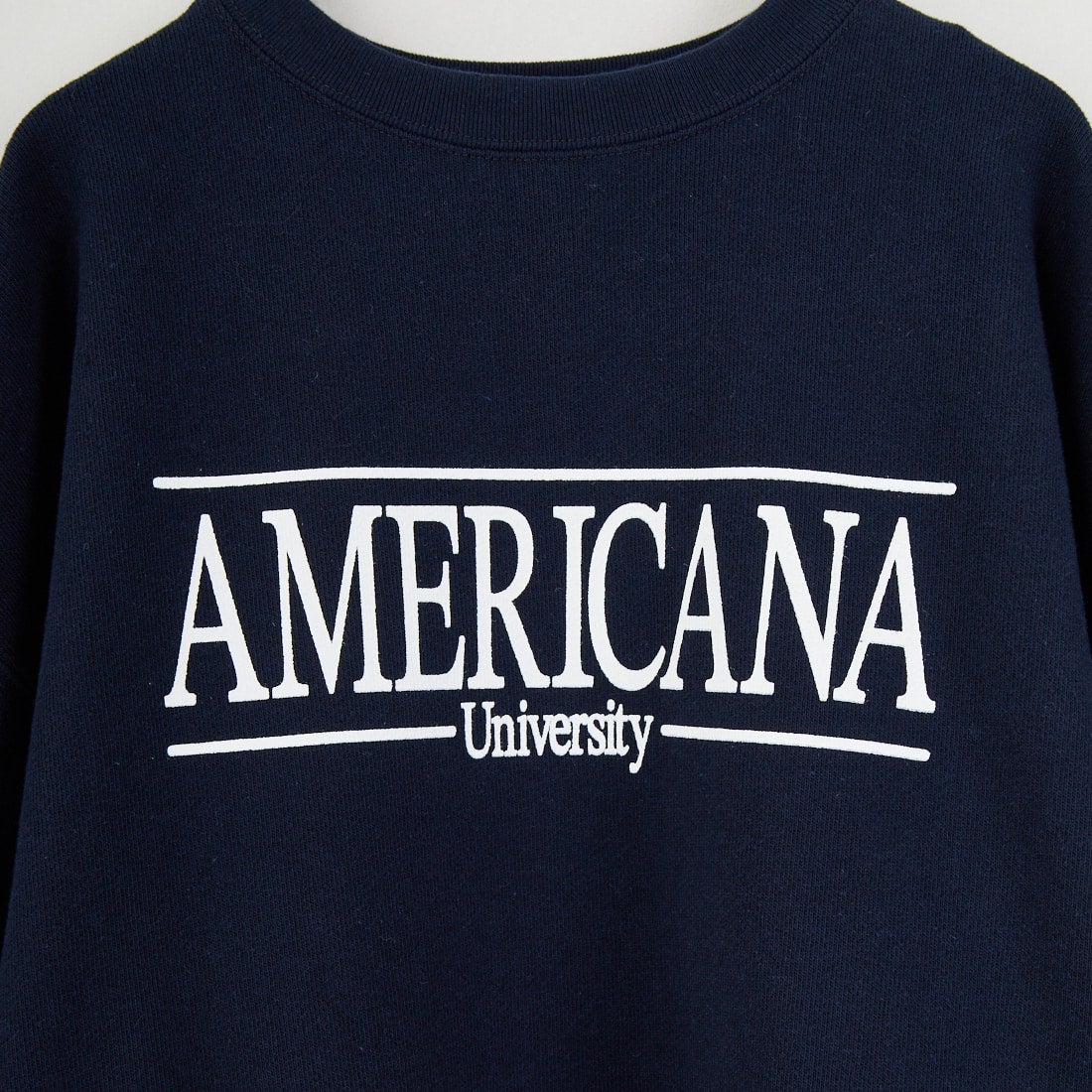 Americana × JEANS FACTORY [アメリカーナ × ジーンズファクトリー] 別注 ロゴプリント カットオフスウェット [ASO-850-2-JF] ﾈｲﾋﾞｰ