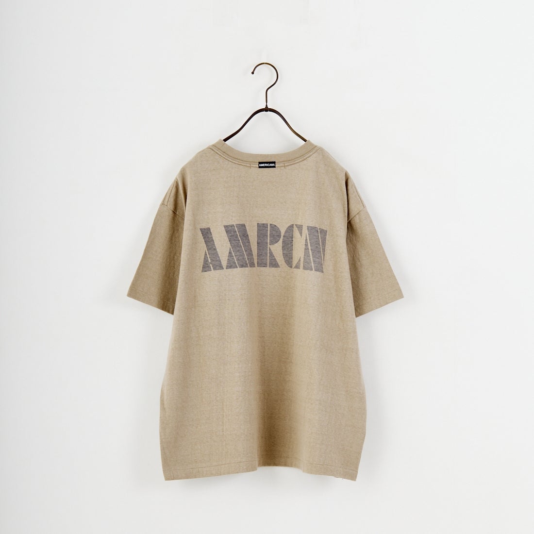 Americana × JEANS FACTORY [アメリカーナ × ジーンズファクトリー] 別注 AMRCN バックプリントTシャツ [BRF-808A-2-JF] ﾍﾞｰｼﾞｭ