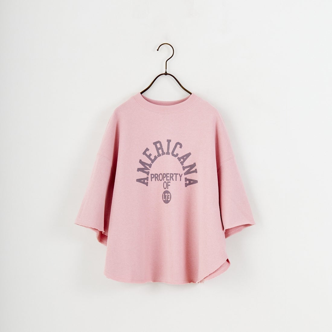 Americana × JEANS FACTORY [アメリカーナ × ジーンズファクトリー] 別注 カレッジプリント カットオフスウェット [ASO-850-1-JF] ﾋﾟﾝｸ