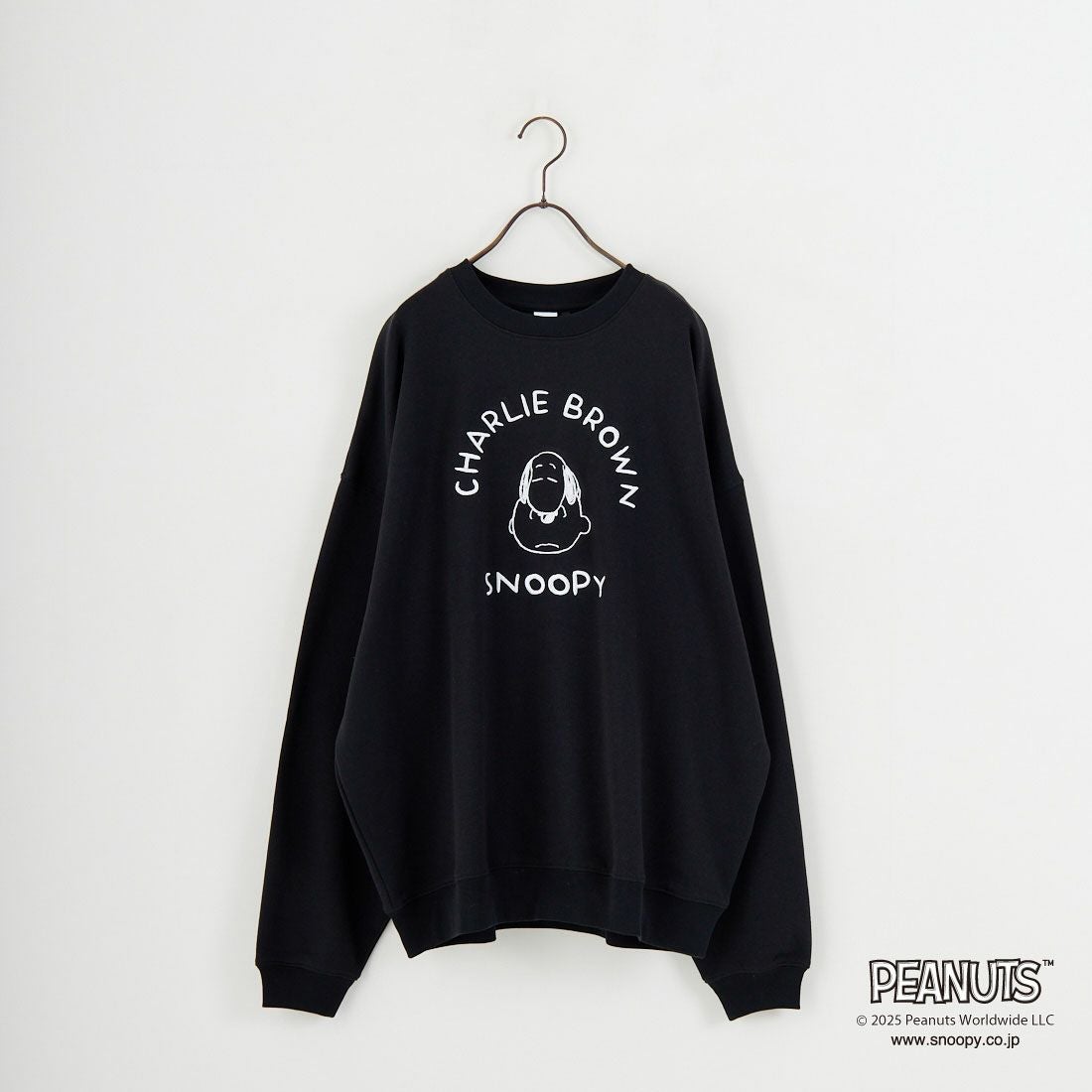 PEANUTS × JEANS FACTORY [ピーナッツ × ジーンズファクトリー] PEANUTS チャーリー・ブラウン&スヌーピースウェット [JFC-254-100] BLACK