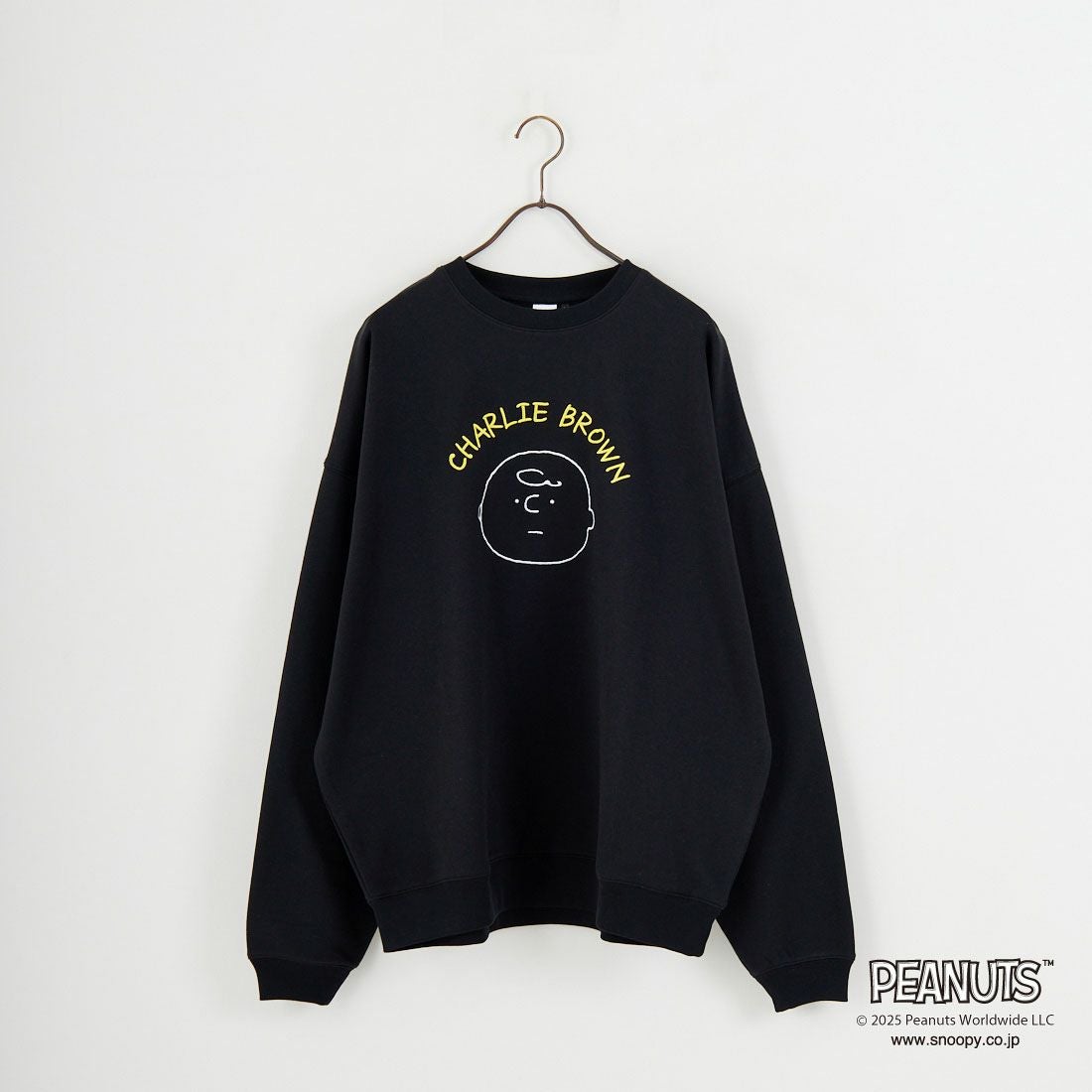PEANUTS × JEANS FACTORY [ピーナッツ × ジーンズファクトリー] PEANUTS チャーリー・ブラウンスウェット [JFC-254-098] BLACK