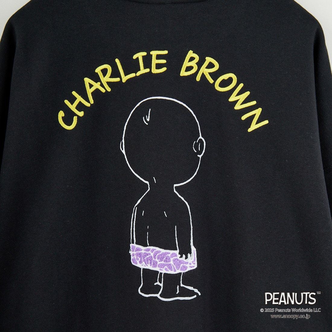 PEANUTS × JEANS FACTORY [ピーナッツ × ジーンズファクトリー] PEANUTS チャーリー・ブラウンスウェット [JFC-254-098] BLACK