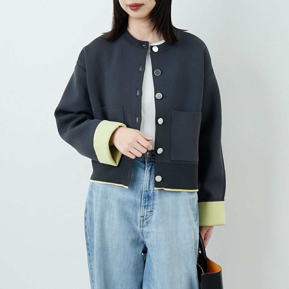 08 CHR/YEL&&モデル身長：162cm 着用サイズ：F&&