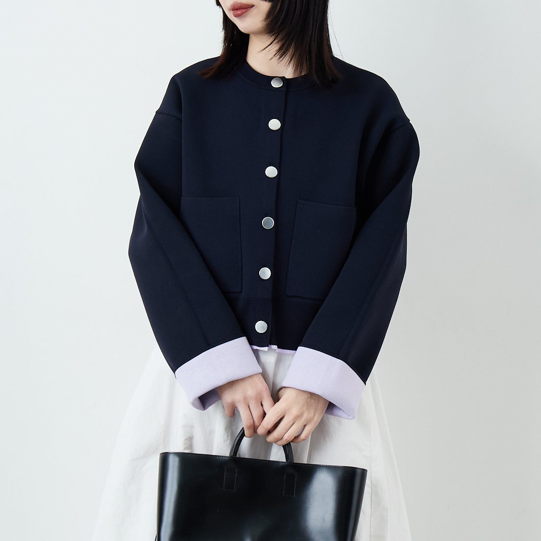 16 NVY/LVD&&モデル身長：162cm 着用サイズ：F&&