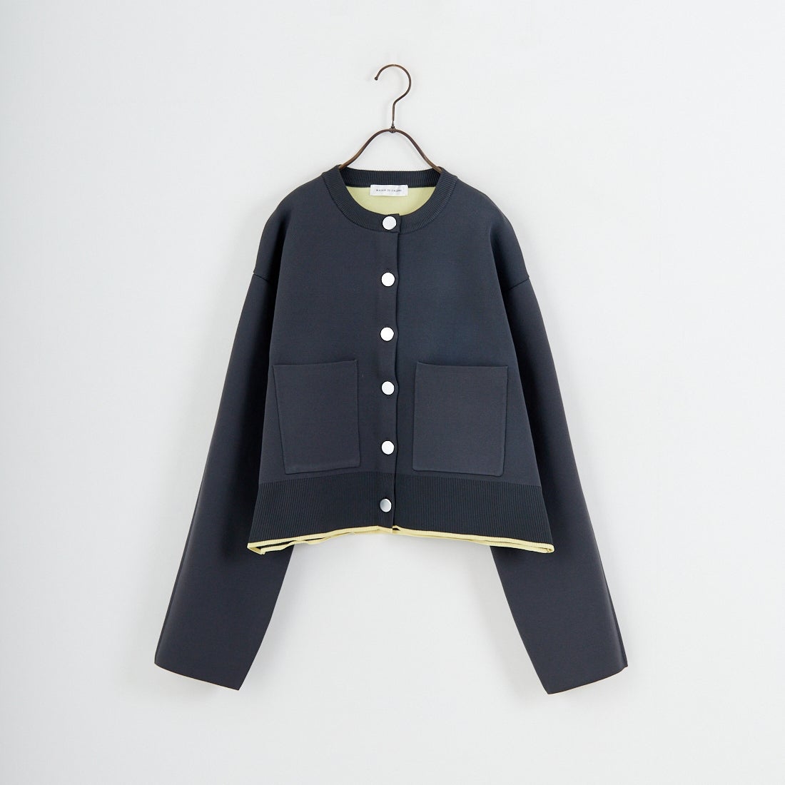 Maison de L'allure [メゾン ドゥ ラリュール] バイカラースポンディッシュニットカーディガン [M25141010] 08 CHR/YEL