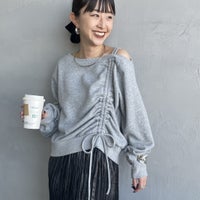 07 GRAY&&モデル身長：150cm 着用サイズ：F&&