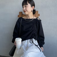09 BLACK&&モデル身長：150cm 着用サイズ：F&&
