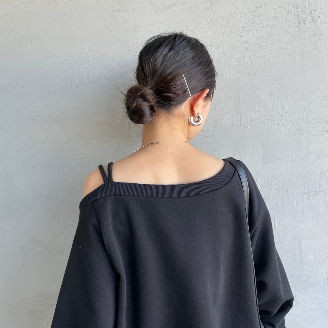 nenom [ネノム] ワンショルダードロストスウェット [NE25142013] 09 BLACK