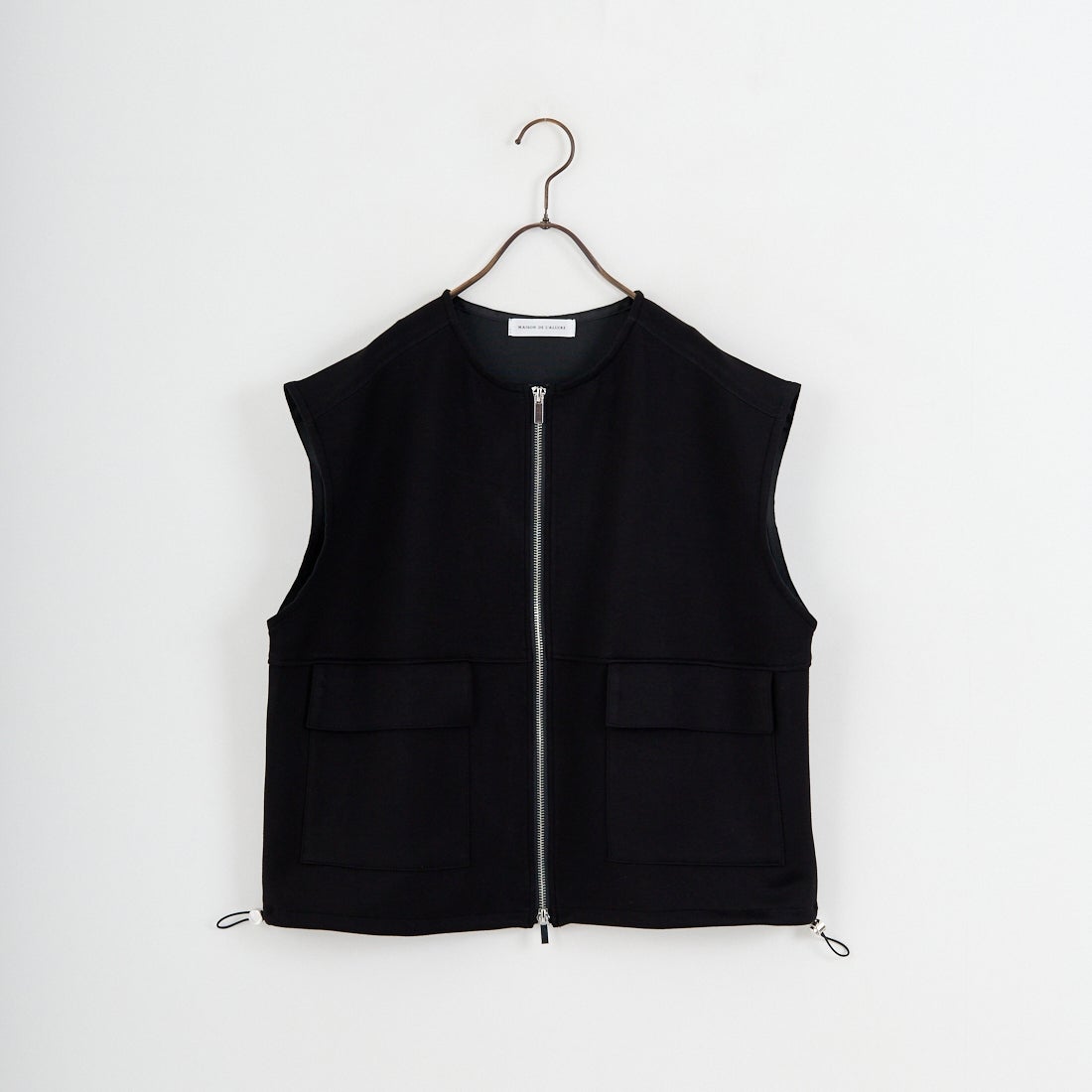 Maison de L'allure [メゾン ドゥ ラリュール] ダブルジップダンボールベスト [M25142004] 09 BLACK