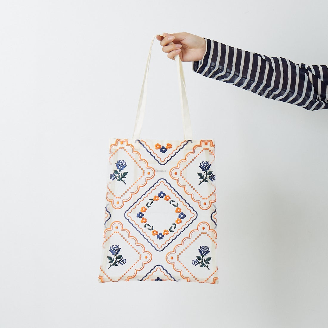Casselini [キャセリーニ] チュール刺繍トートバッグ [254-111505] ｱｲﾎﾞﾘｰ