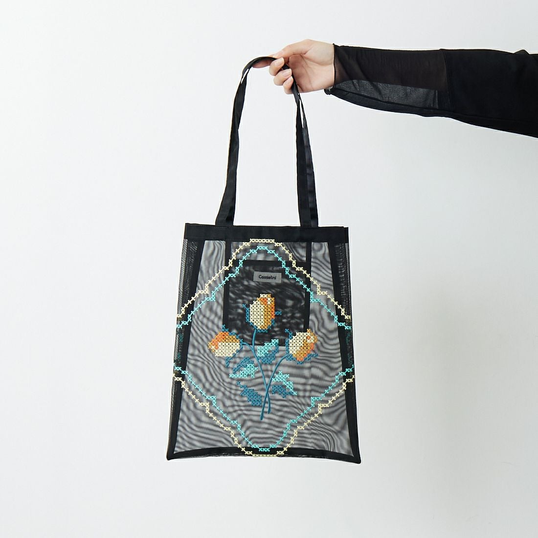 Casselini [キャセリーニ] チュール刺繍トートバッグ [254-111505