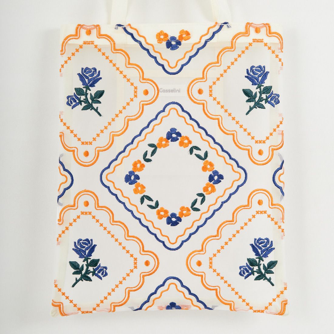 Casselini [キャセリーニ] チュール刺繍トートバッグ [254-111505] ｱｲﾎﾞﾘｰ