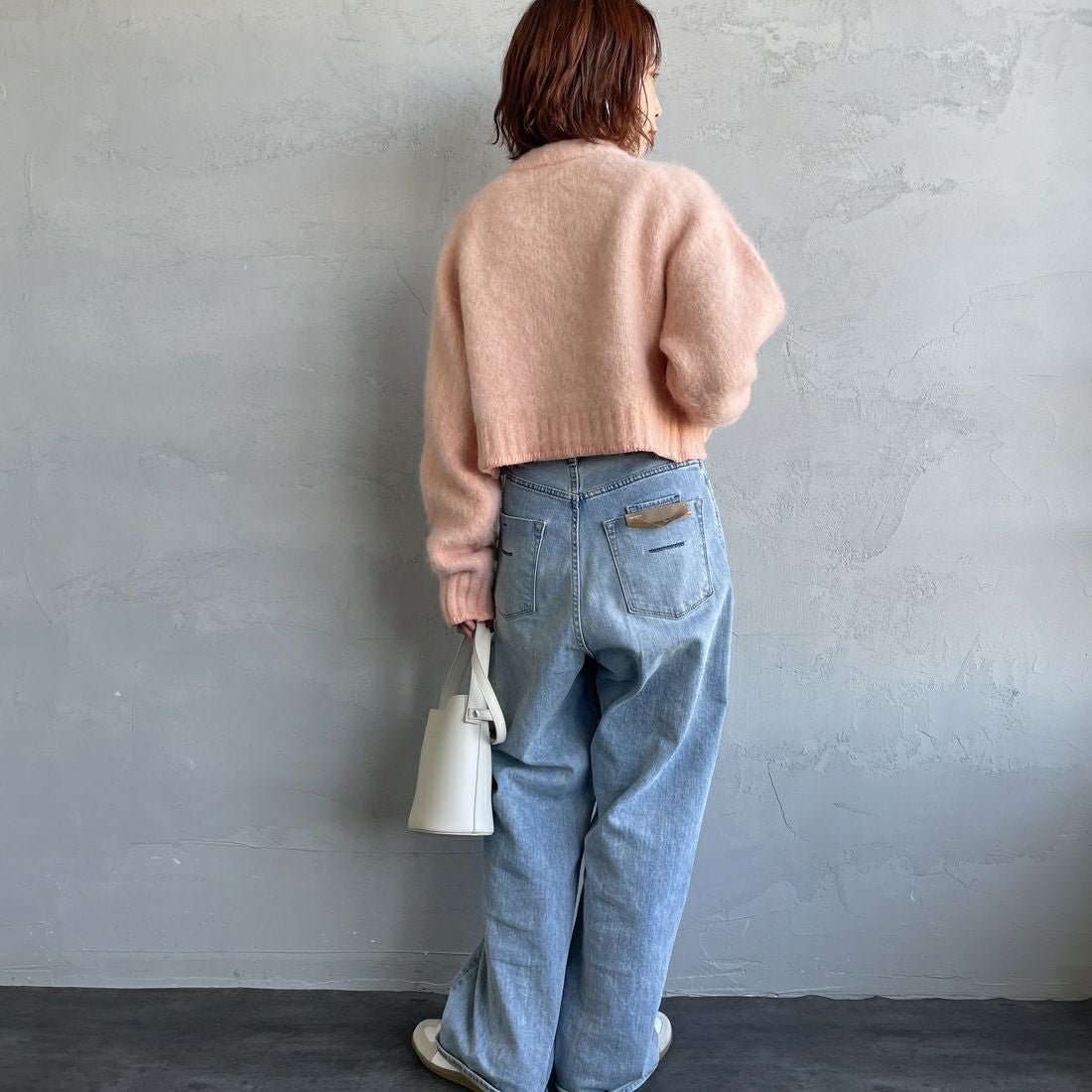 TODAYFUL [トゥデイフル] ブラッシュドニットカーディガン [12520530] P/BEG &&モデル身長：158cm 着用サイズ：F&&