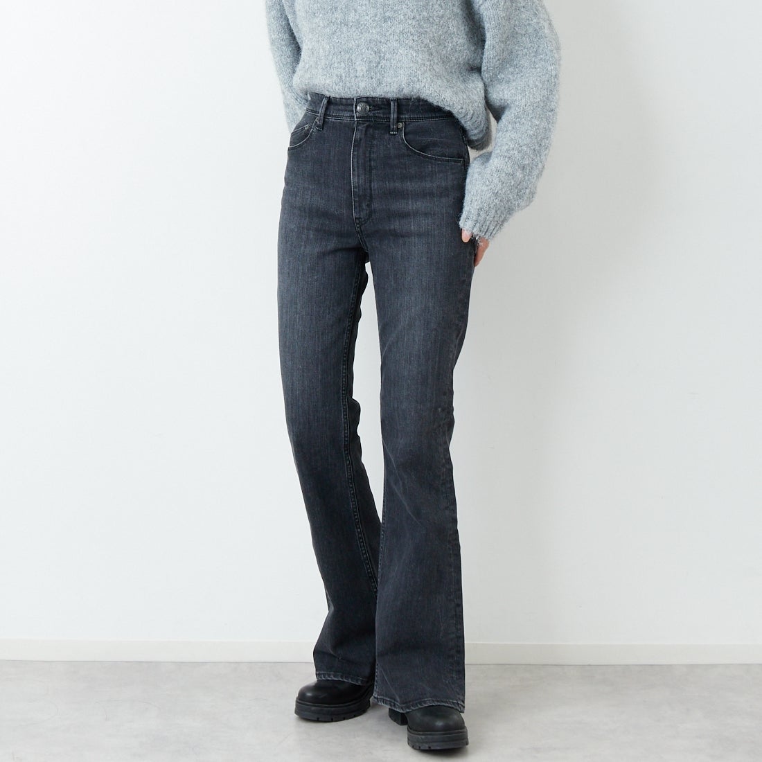 YANUK [ヤヌーク] ブーツカット [57153349] UBK &&モデル身長：162cm 着用サイズ：24&&
