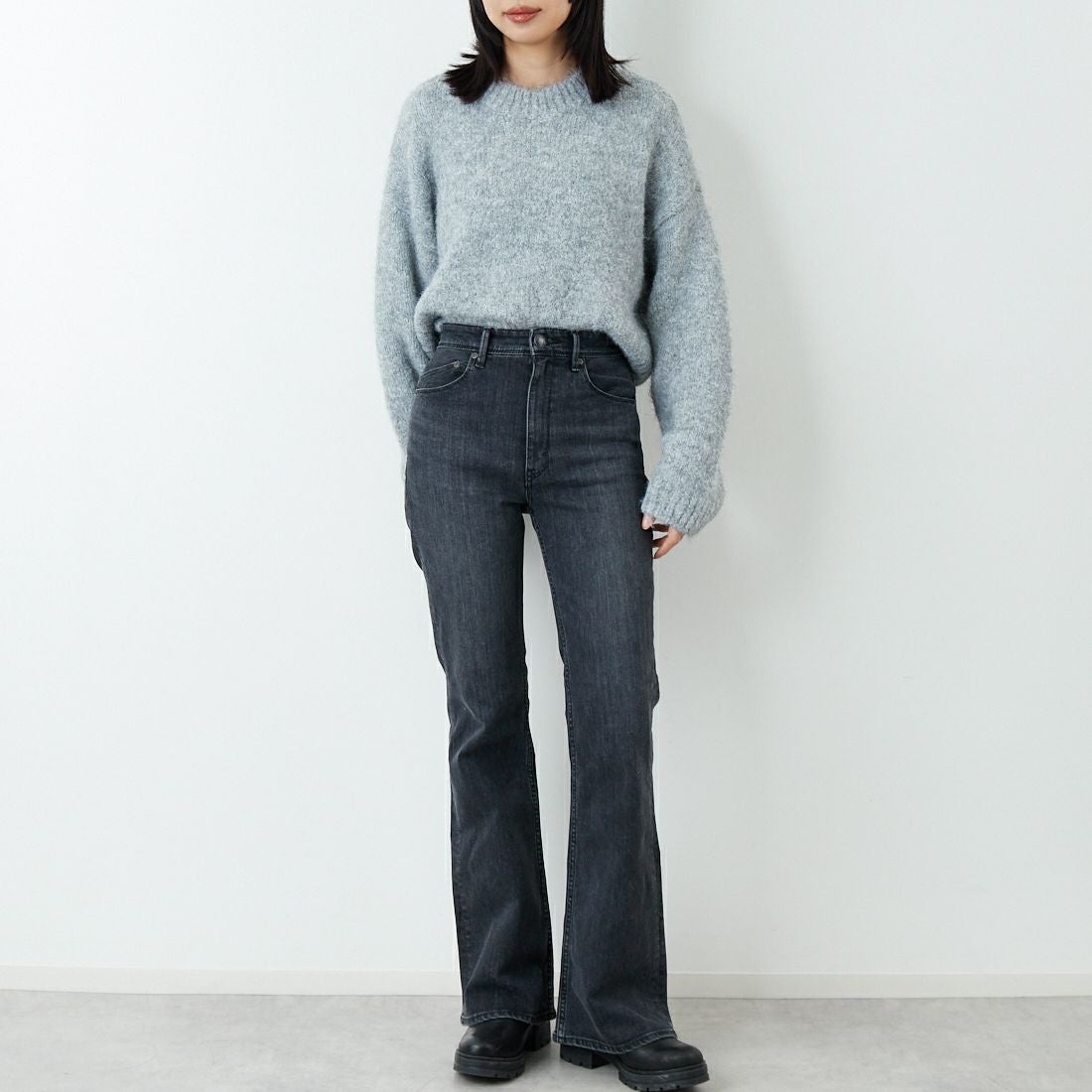 YANUK [ヤヌーク] ブーツカット [57153349] UBK &&モデル身長：162cm 着用サイズ：24&&