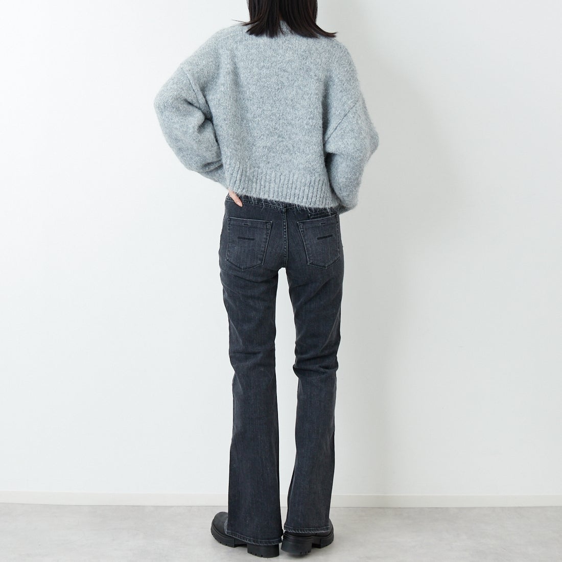 YANUK [ヤヌーク] ブーツカット [57153349] UBK &&モデル身長：162cm 着用サイズ：24&&