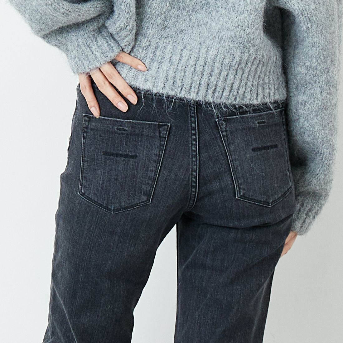 YANUK [ヤヌーク] ブーツカット [57153349] UBK &&モデル身長：162cm 着用サイズ：24&&