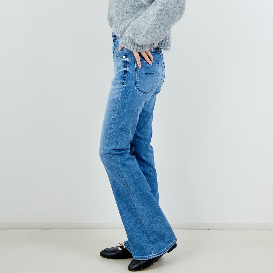 YANUK [ヤヌーク] ブーツカット [57153341] FLB &&モデル身長：162cm 着用サイズ：25&&