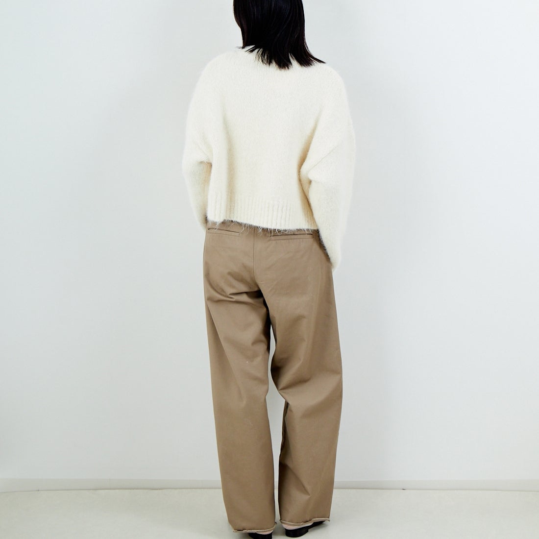 Jeans Factory Clothes [ジーンズファクトリークローズ] 3G ファーストレッチプルオーバー [11256537] 031 ｵﾌ &&モデル身長：162cm 着用サイズ：F&&