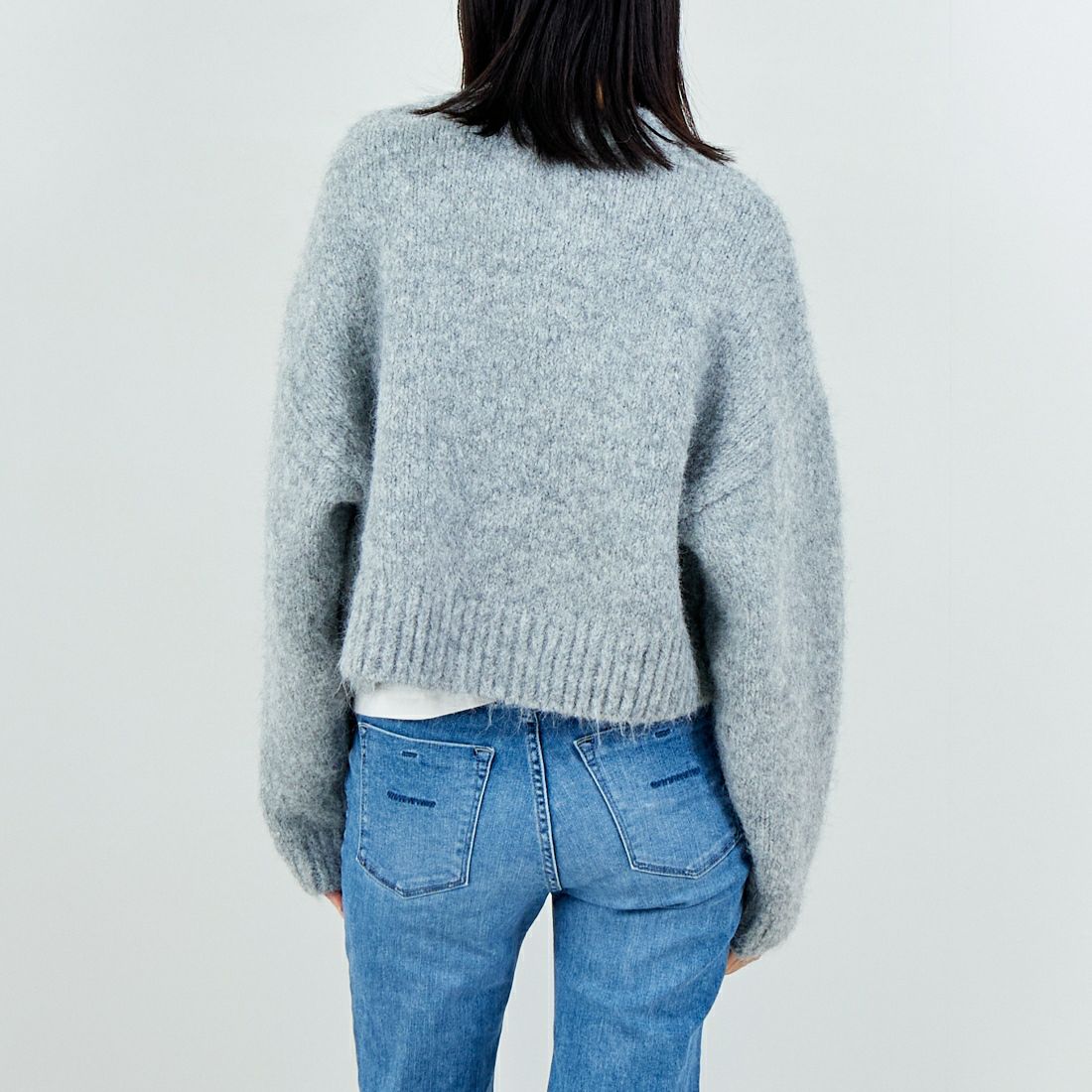 Jeans Factory Clothes [ジーンズファクトリークローズ] 3G ファーストレッチプルオーバー [11256537] 001 ﾗｲﾄｸﾞﾚ &&モデル身長：162cm 着用サイズ：F&&