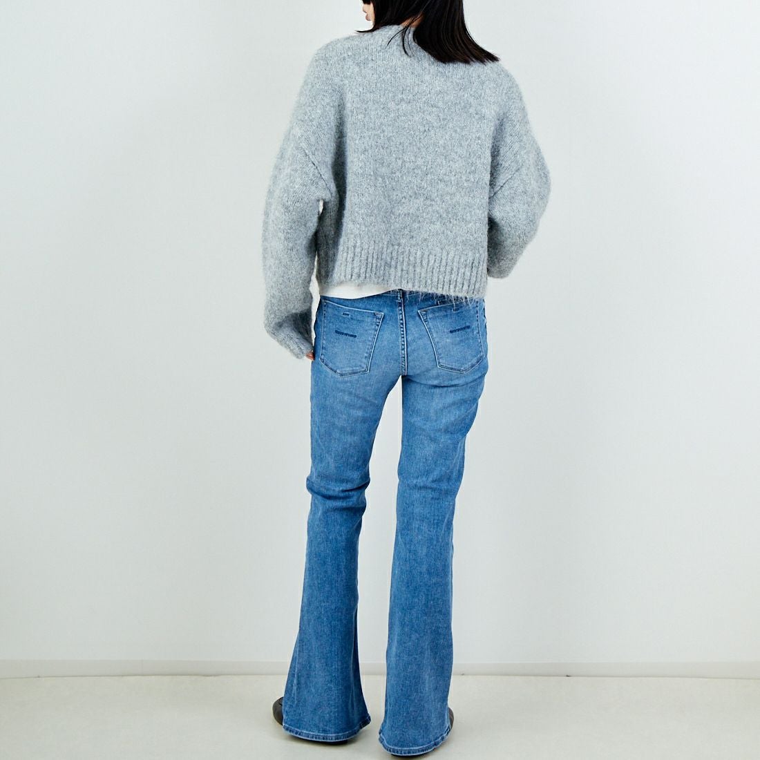 Jeans Factory Clothes [ジーンズファクトリークローズ] 3G ファーストレッチプルオーバー [11256537] 001 ﾗｲﾄｸﾞﾚ &&モデル身長：162cm 着用サイズ：F&&