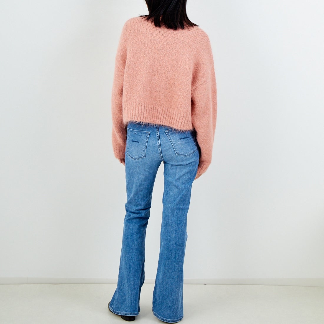 Jeans Factory Clothes [ジーンズファクトリークローズ] 3G ファーストレッチプルオーバー [11256537] 022 ｺｰﾗﾙﾋﾟ &&モデル身長：162cm 着用サイズ：F&&