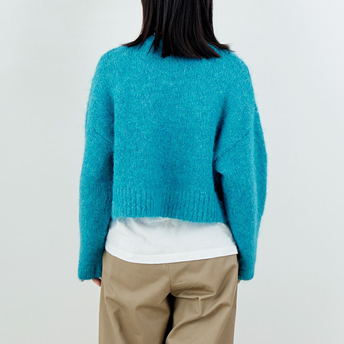 Jeans Factory Clothes [ジーンズファクトリークローズ] 3G ファーストレッチプルオーバー [11256537] 063 ﾌﾞﾙｰｸﾞ &&モデル身長：162cm 着用サイズ：F&&